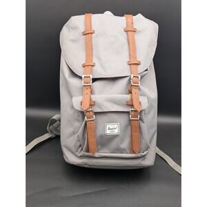 Clean! Herschel Little America Backpack Grey Tan, One Size 19.5 L Laptop